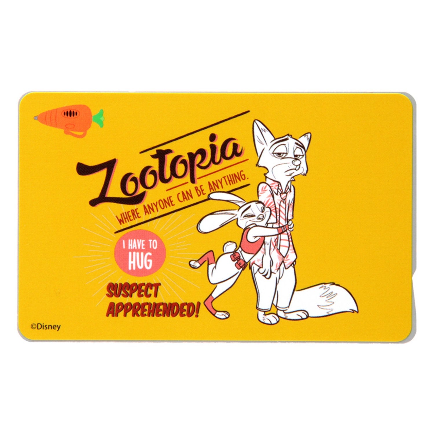 Zootopia IC Card Sticker/Retro Yellow