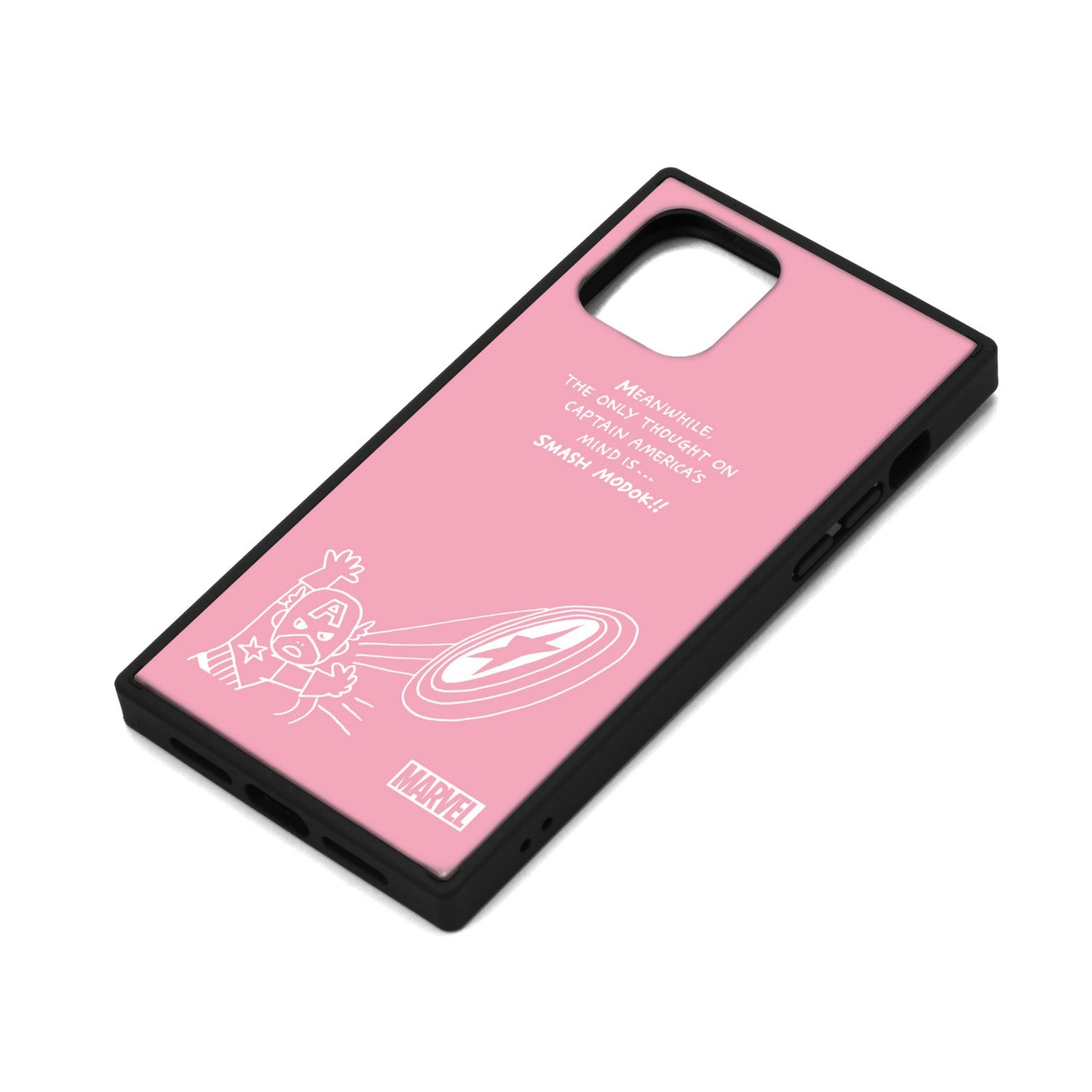 Captain America/Pink iPhone 11 Pro Glass Hybrid Case