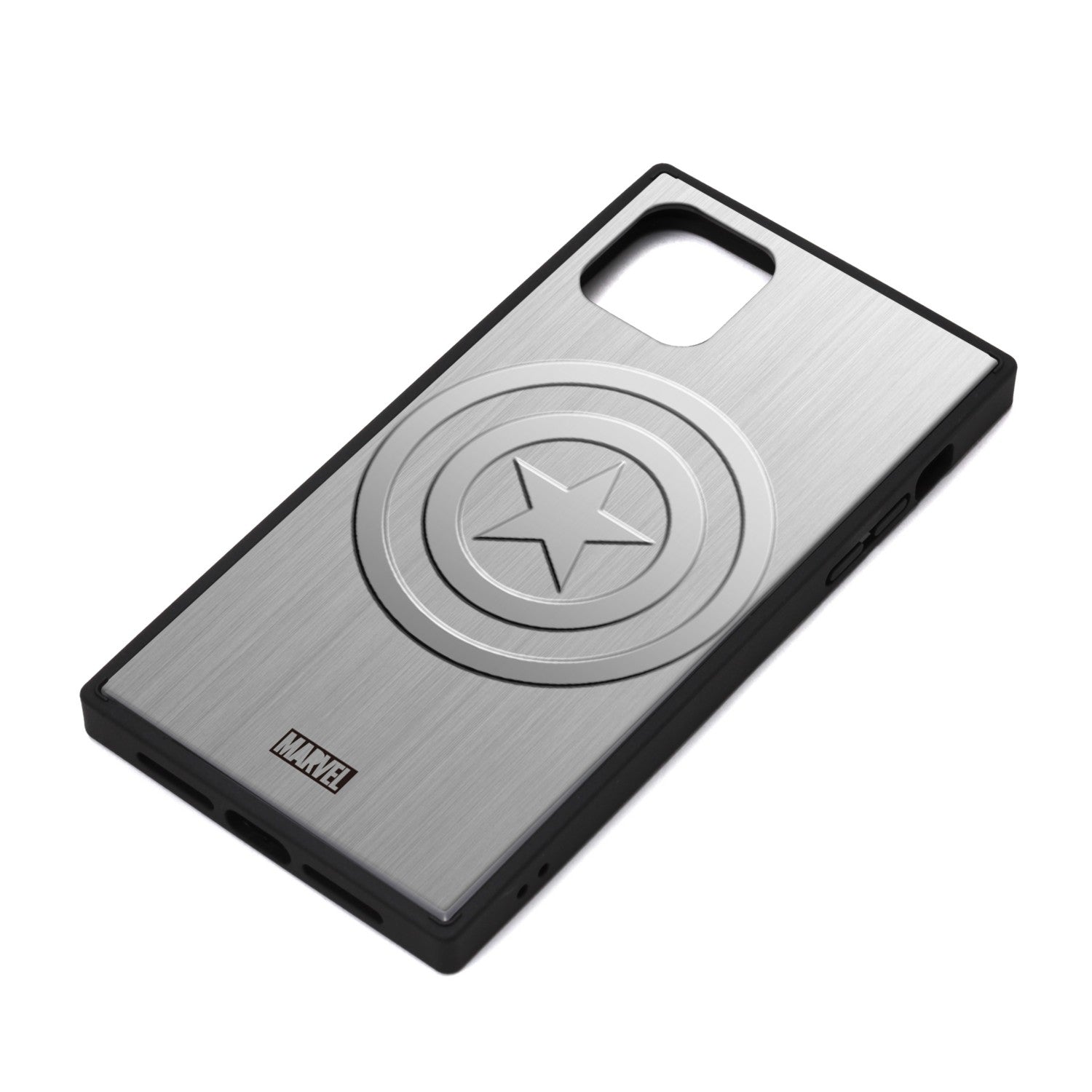 Captain America/Silver iPhone 11 Glass Hybrid Case