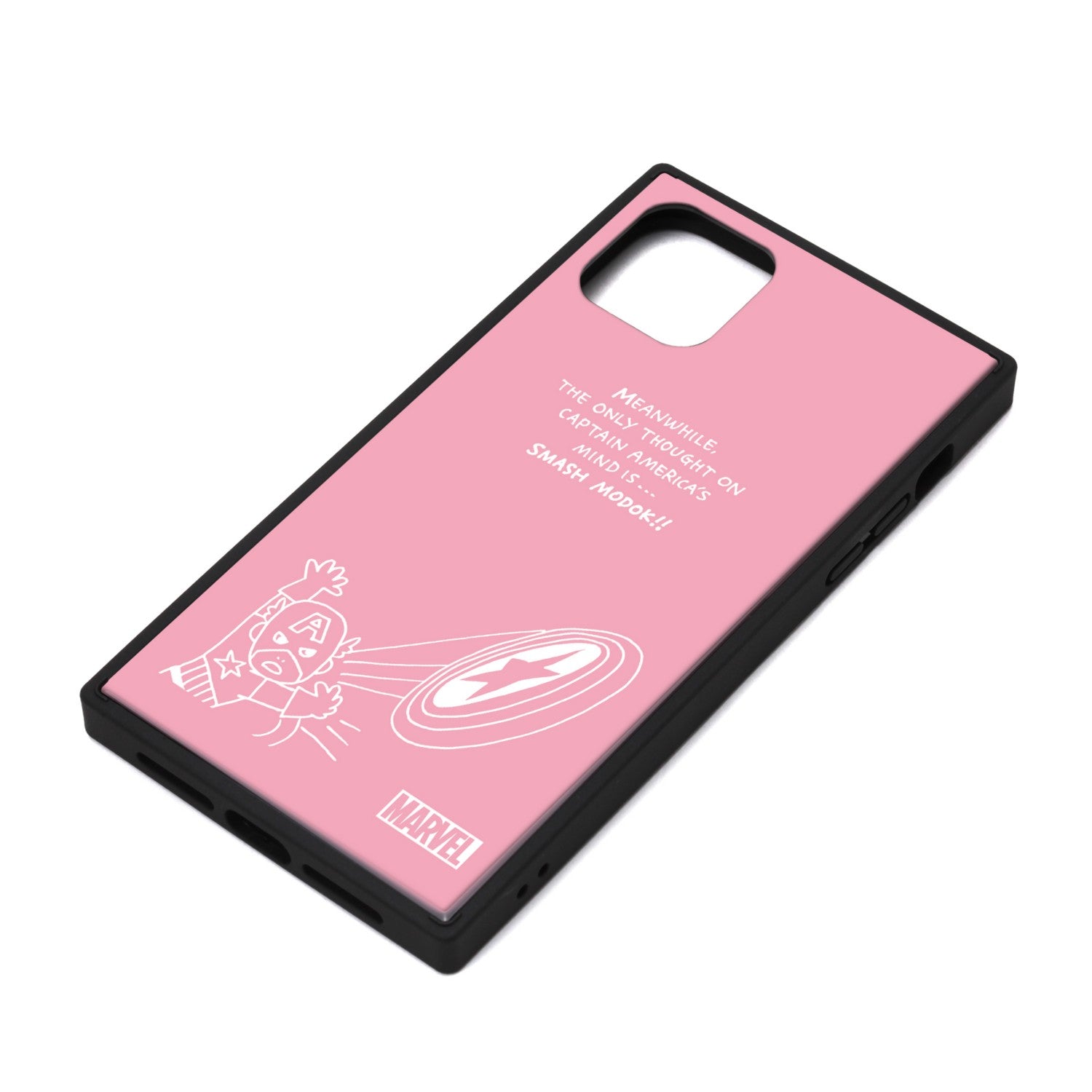 Captain America/Pink iPhone 11 Glass Hybrid Case