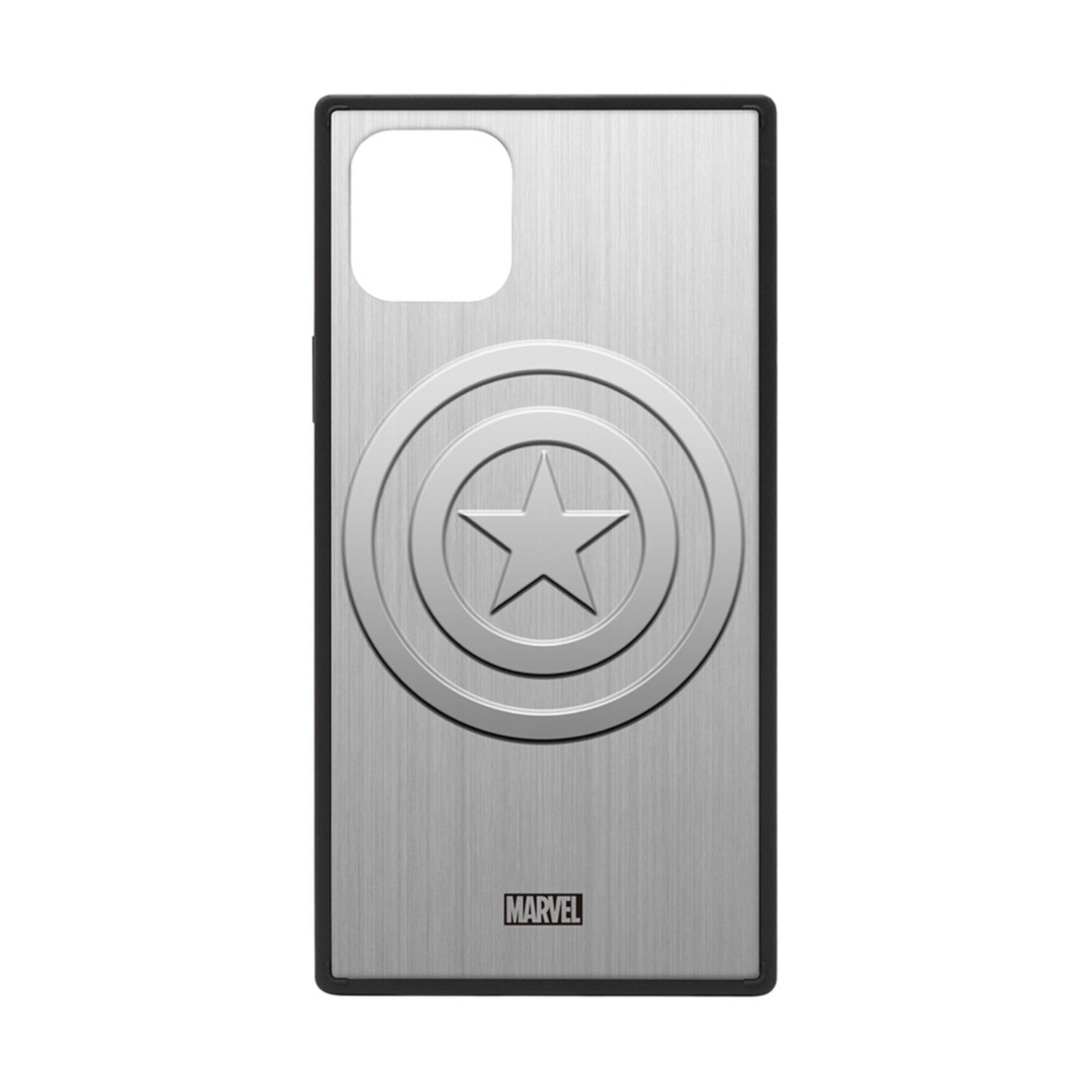 Captain America/Silver iPhone 11 Pro Max Glass Hybrid Case