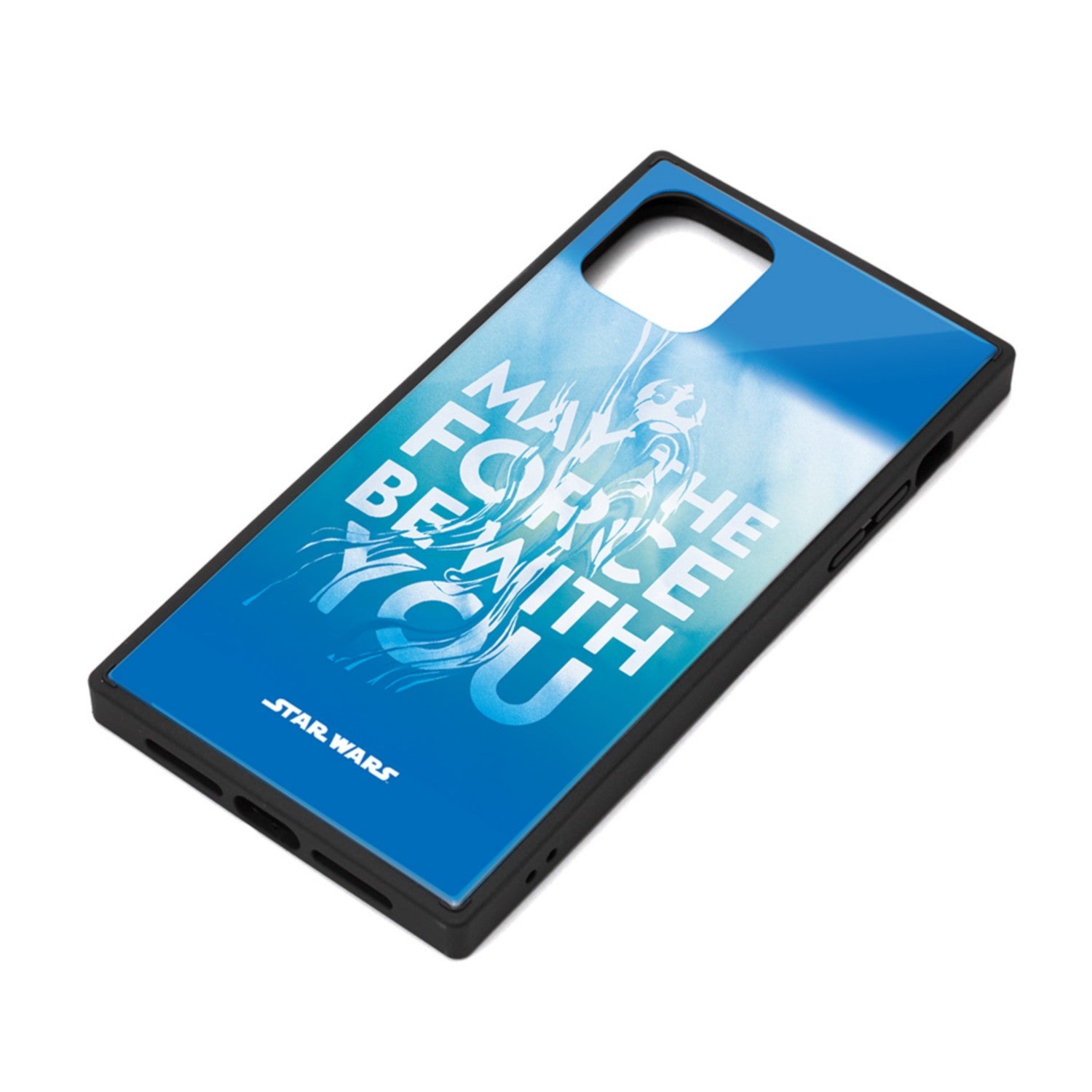 Blue glass hybrid case for iPhone 11