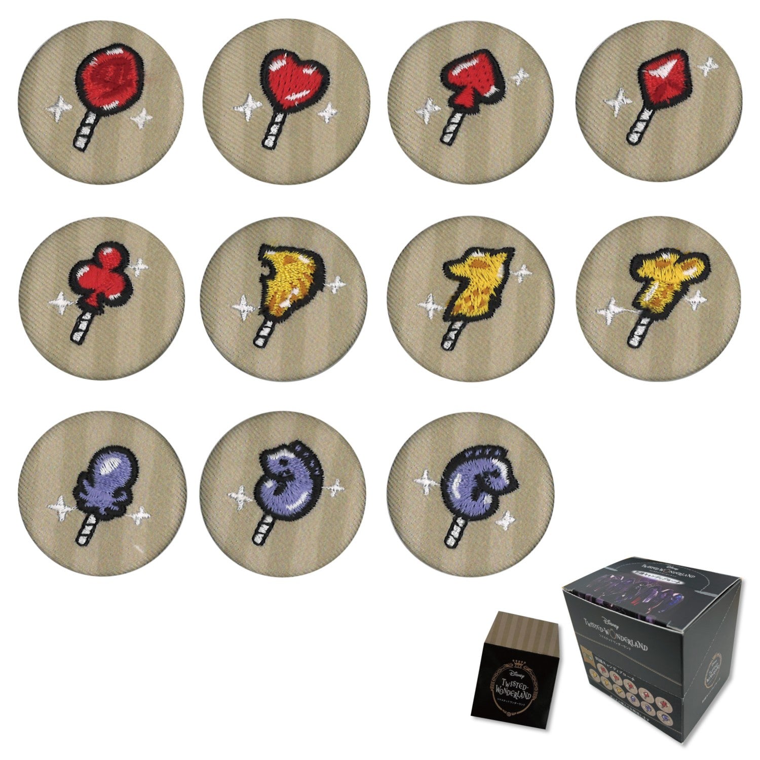 Twisted Wonderland Embroidery Candy Brooch 1 All 11 Types Box Set