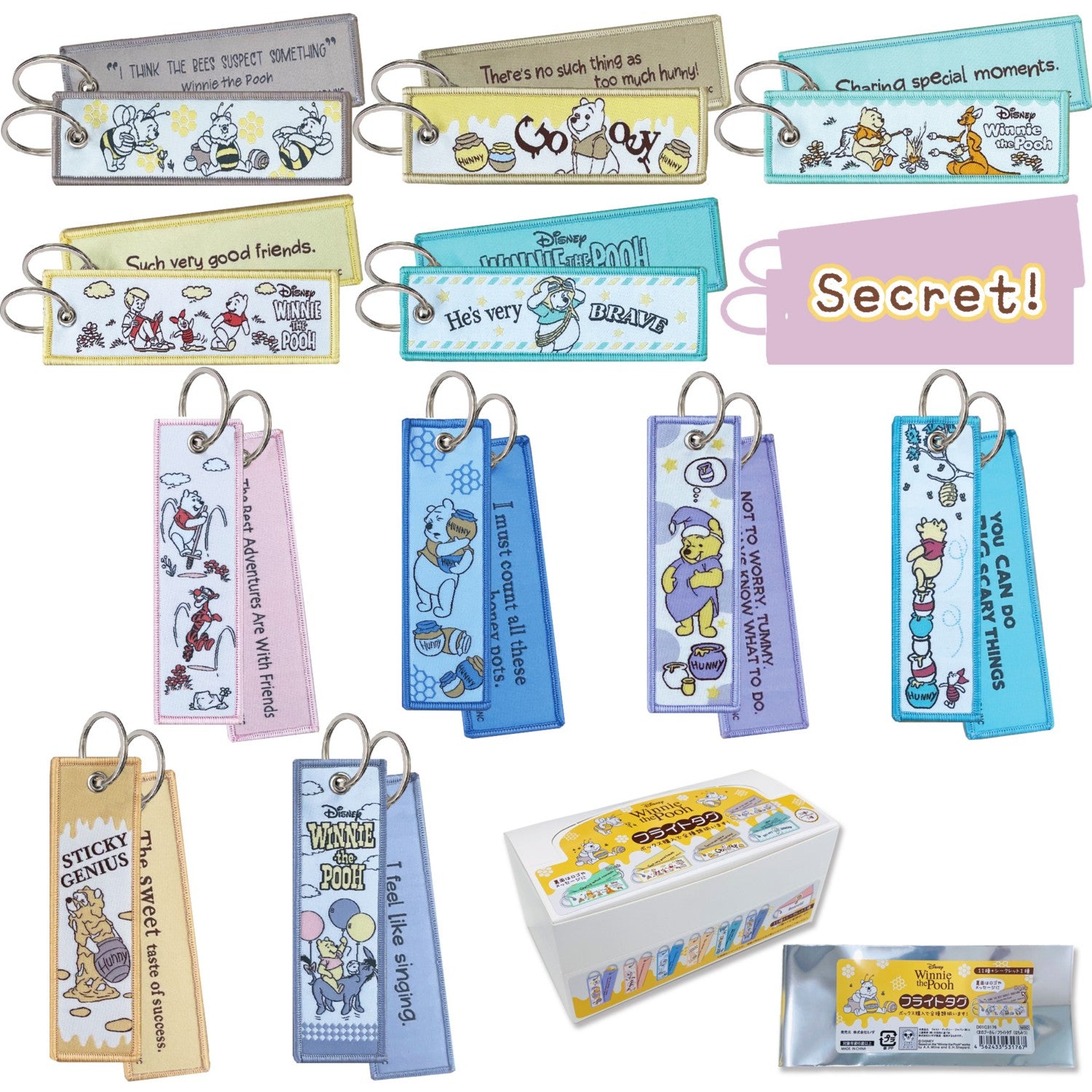 "Winnie the Pooh" Honey Flight Tag 12 Types Box Set