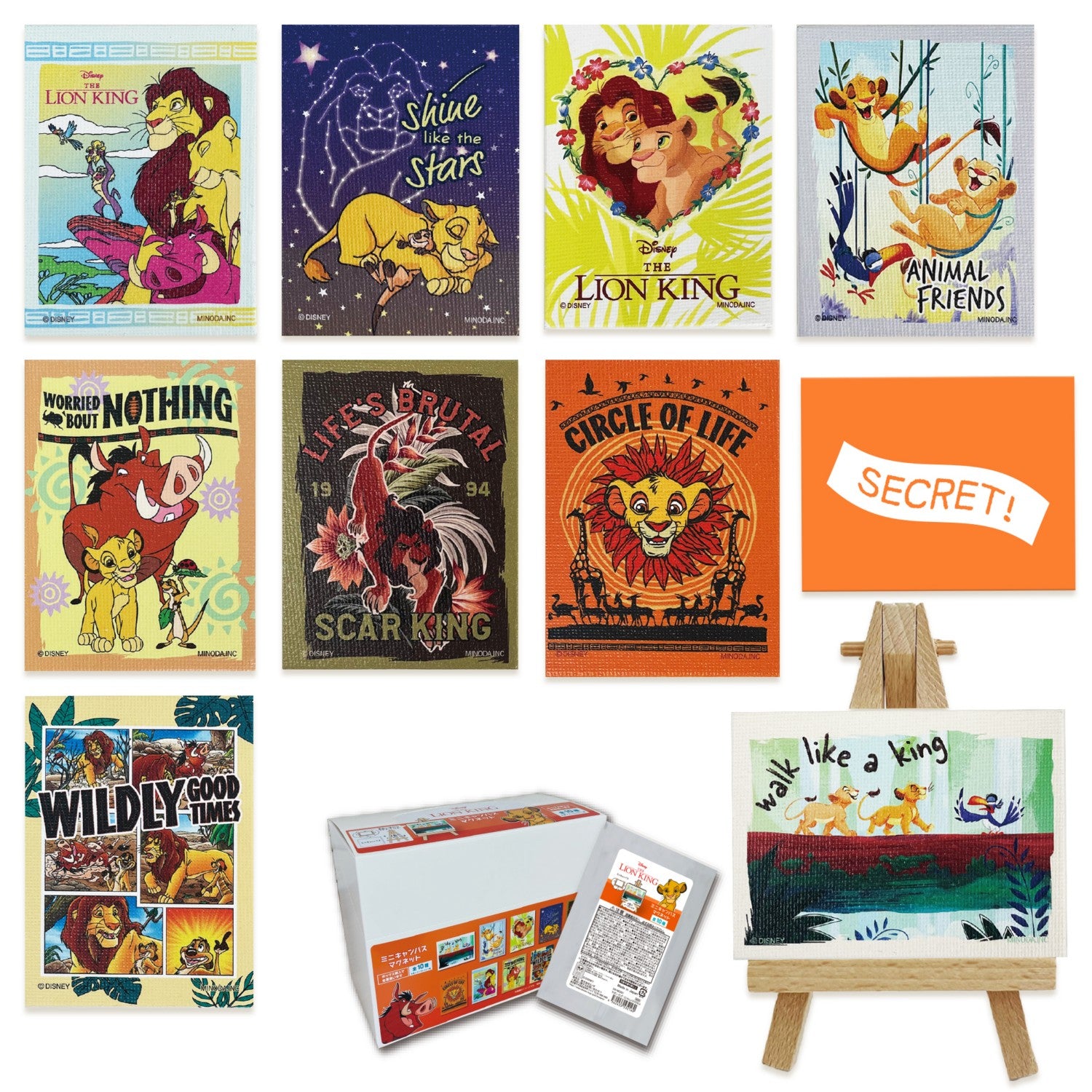 Lion King mini canvas magnet 10 types box set