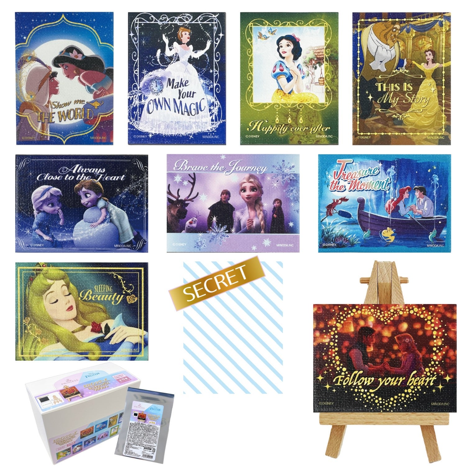 Heroine Series Mini Canvas Magnet Box Set of 10 Types