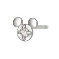 [Second earrings] Pt Mickey Mouse diamond half second earrings