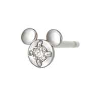 [Second earrings] Pt Mickey Mouse diamond half second earrings