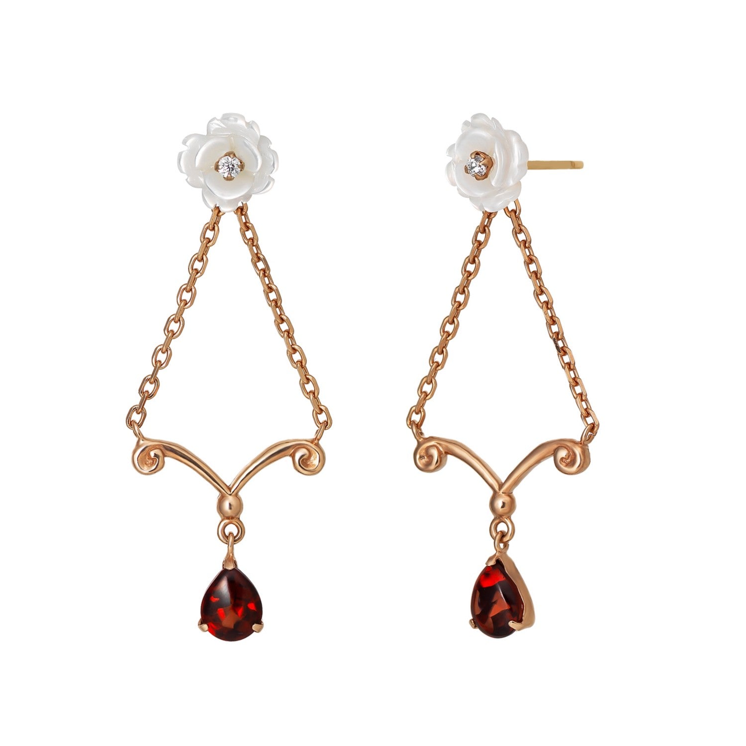 Disney Collection Jewelry [Beauty and the Beast] Earrings (Snowball)