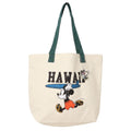 Mickey Hawaiian canvas tote bag DMK-TTB34/GREEN×IVORY