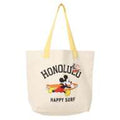 Mickey Hawaiian canvas tote bag DMK-TTB37/YELLOW×IVORY