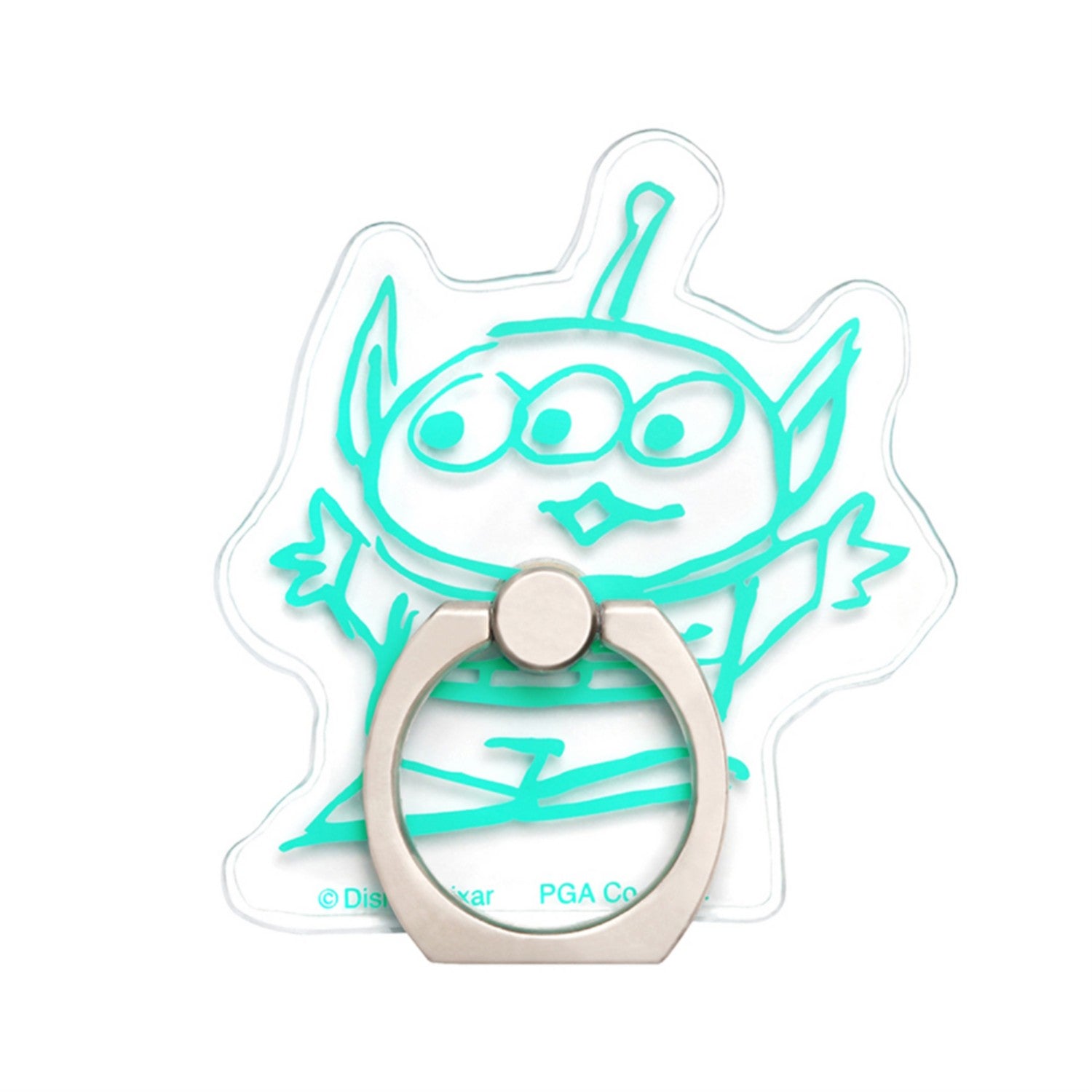 Alien smartphone clear ring holder