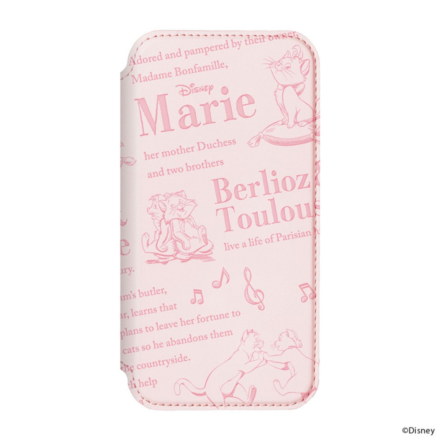 Disney Marie Glass Flip Case for iPhone15Pro