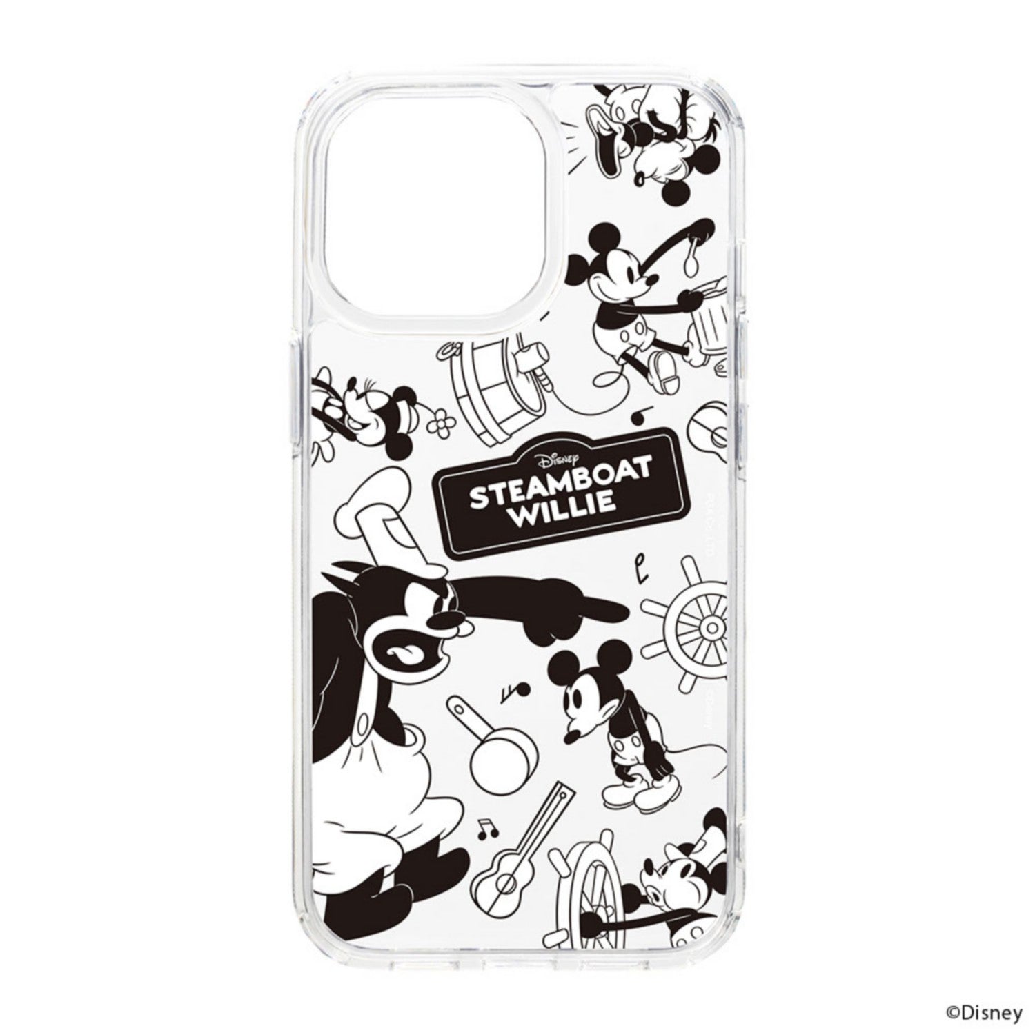 Steamboat Willie Clear Hybrid Case for iPhone15Pro