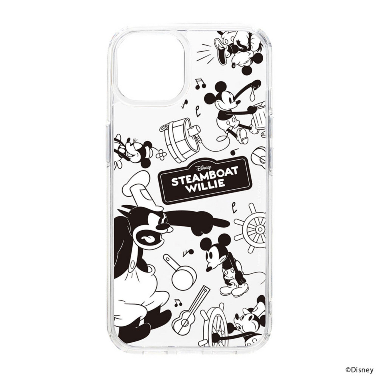 Steamboat Willie iPhone15Plus Clear Hybrid Case