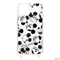 Mickey Mouse iPhone15Plus Clear Hybrid Case with Shoulder Strap Hole