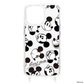 Mickey Mouse iPhone15ProMax Clear Hybrid Case with Shoulder Strap Hole