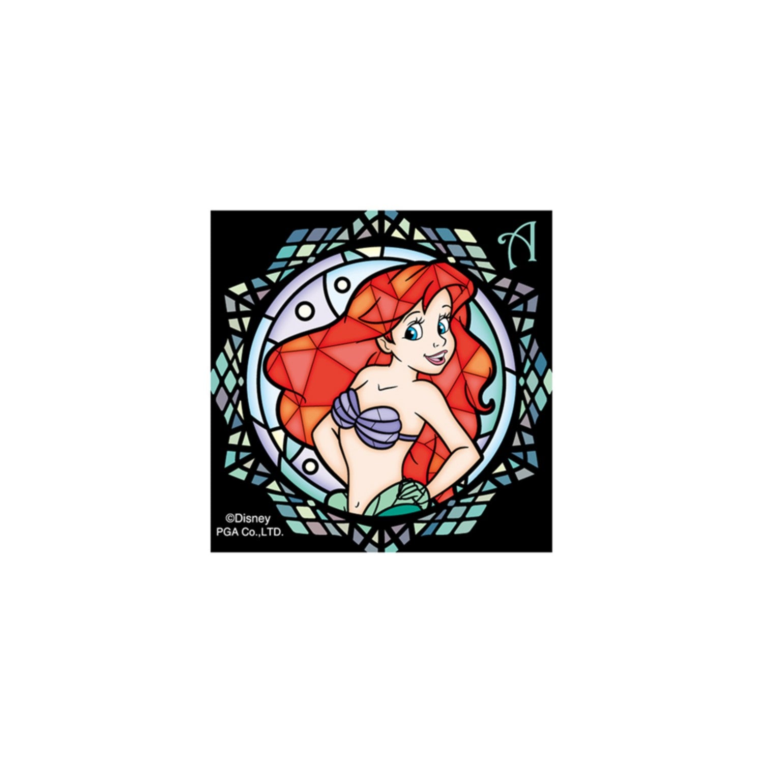 Ariel stained glass sticker