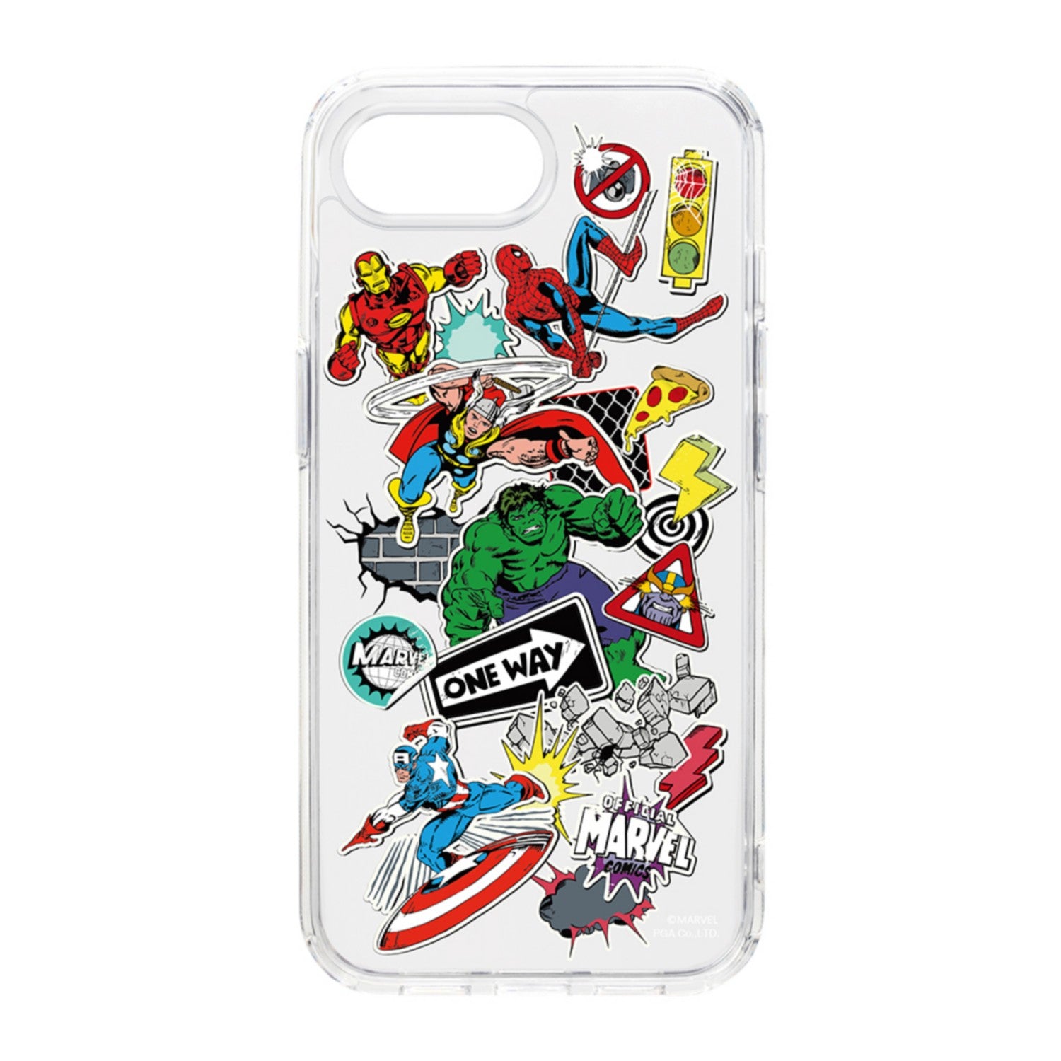 Marvel iPhone16e clear hybrid case