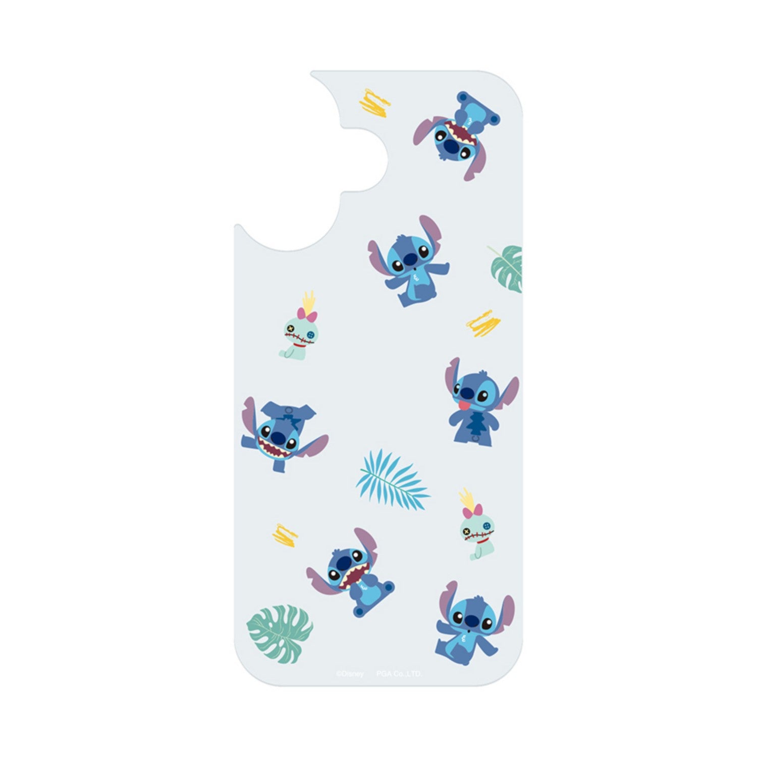 Stitch iPhone 17 clear case dress-up sheet