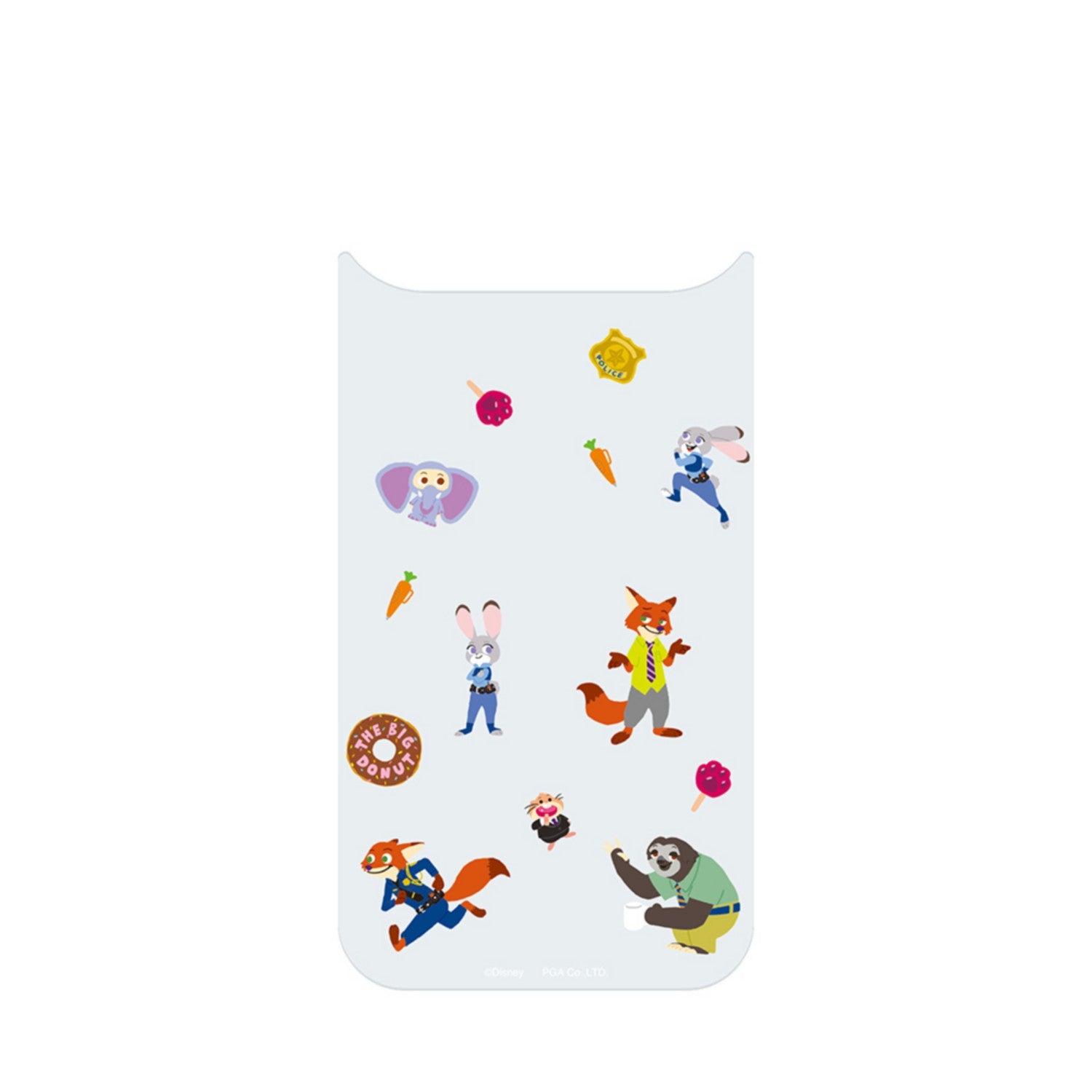 Zootopia iPhone Air clear case dress-up sheet