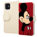iPhone 11 "Disney Character"/Notebook type case Sagara embroidery/Mickey