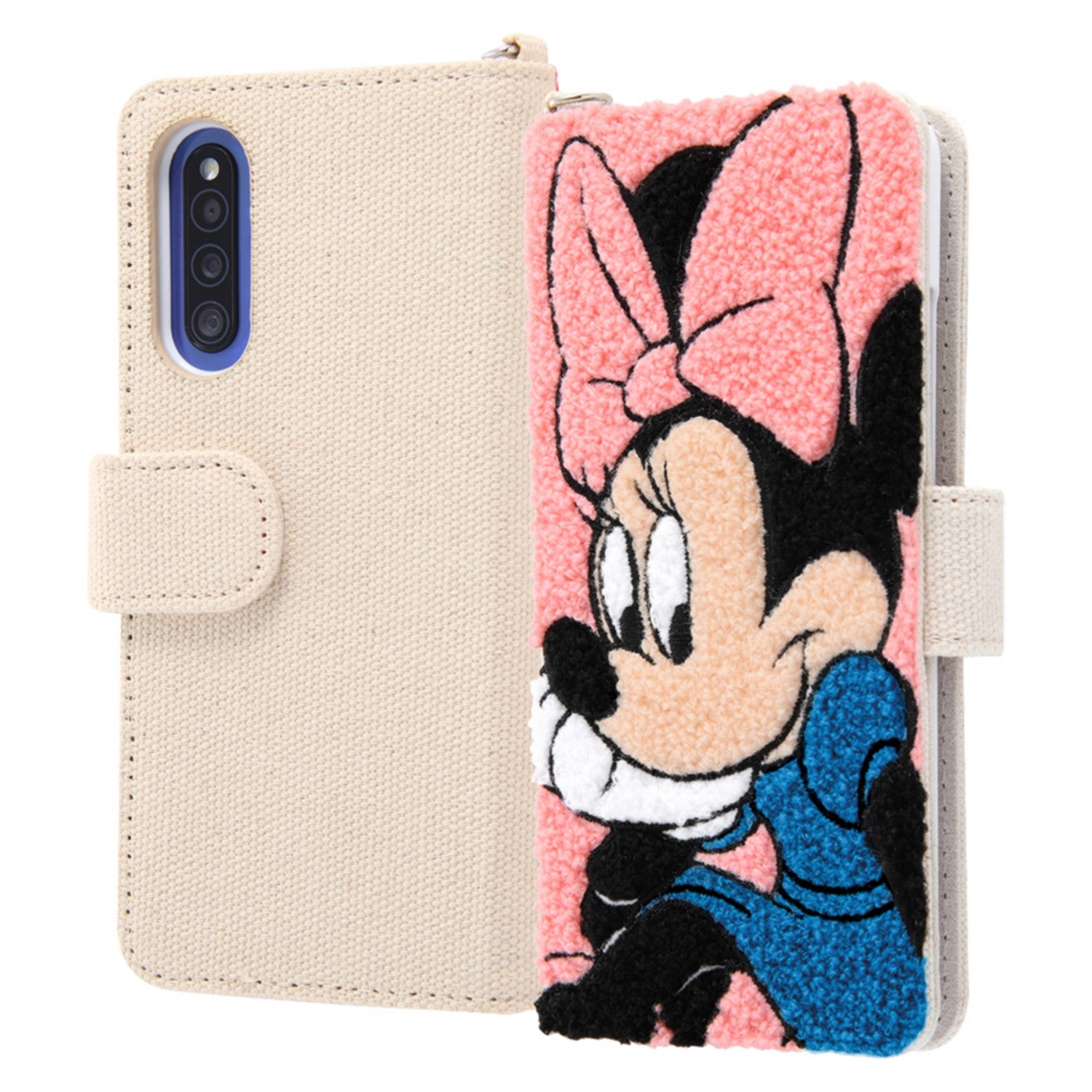 Galaxy A41 "Disney Character"/Notebook type case Sagara embroidery/Minnie