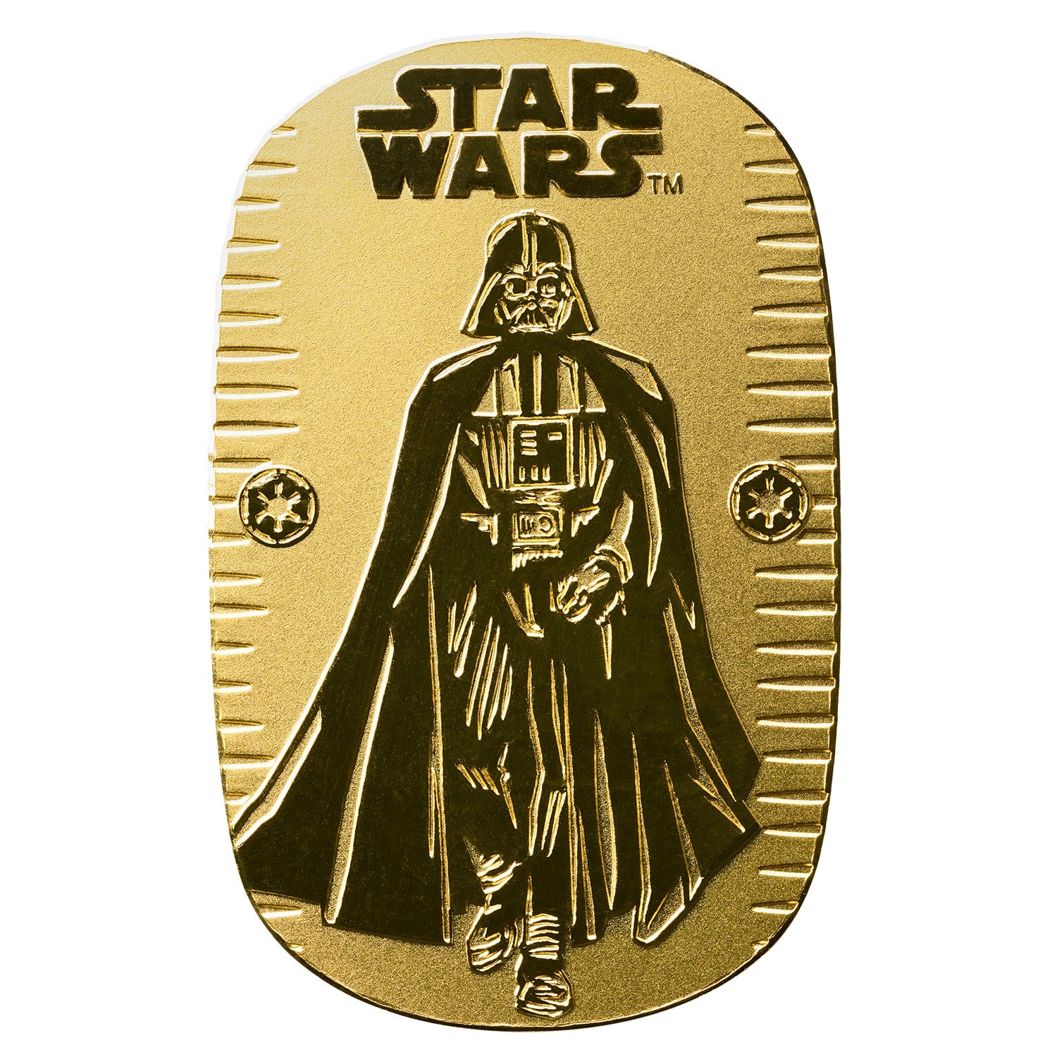 Disney STAR WARS Darth Vader Pure Gold Oval 20g figurine from Japan, gold finish