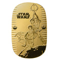 STAR WARS Luke & Leia Pure Gold Oval 30g from Japan, featuring gold oval design