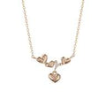 [Free Shipping] Mickey Mouse 10K Pink Gold Diamond Necklace