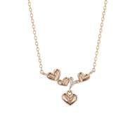 [Free Shipping] Mickey Mouse 10K Pink Gold Diamond Necklace