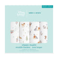 MUSLIN SWADDLES 4 pack