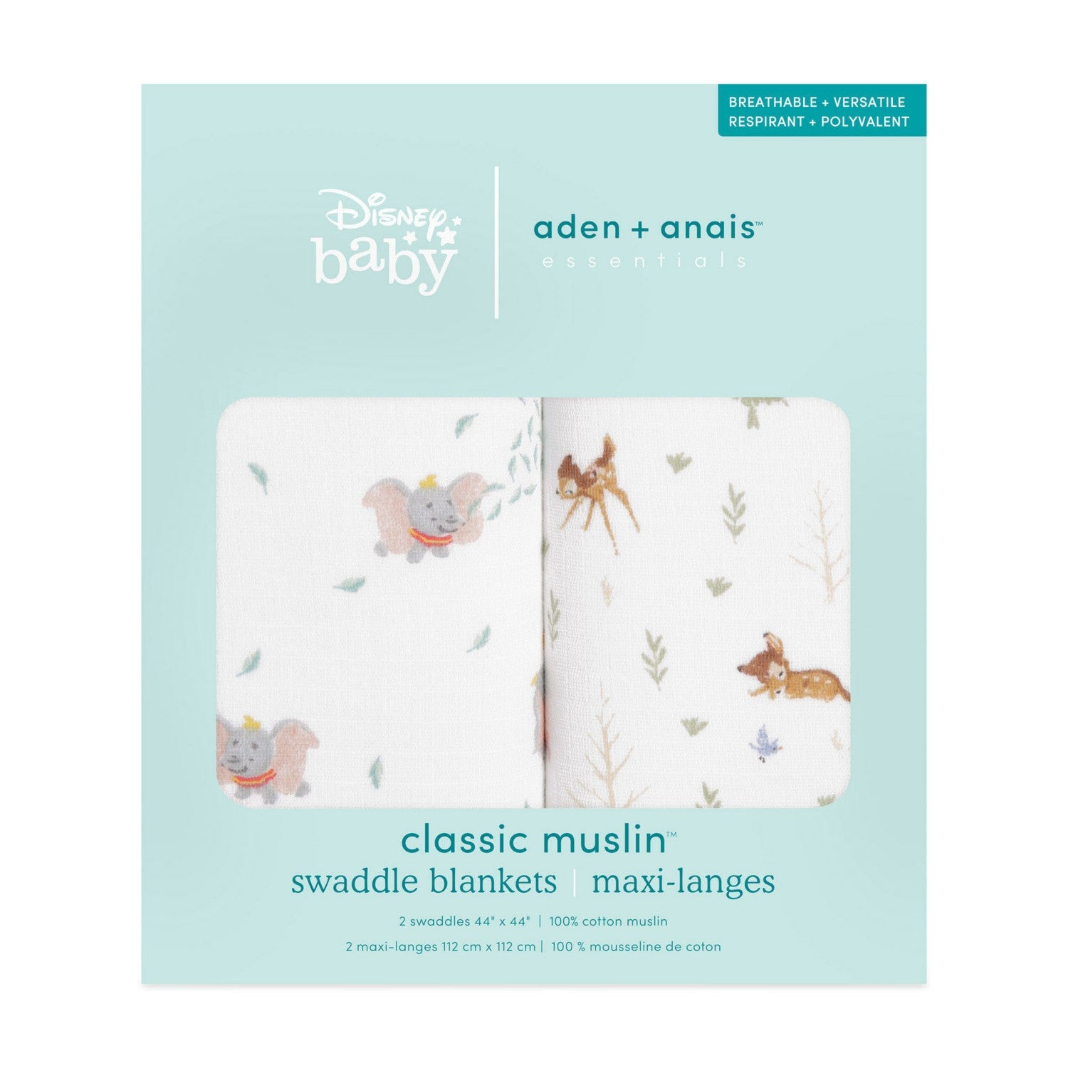 MUSLIN SWADDLES 2 pack