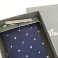 Disney/Tie & Tie Bar (Glen check dot pattern x Mitsumaru/Preciosa) BOX included)