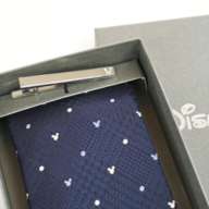 Disney/Tie & Tie Bar (Glen check dot pattern x Mitsumaru/Preciosa) BOX included)
