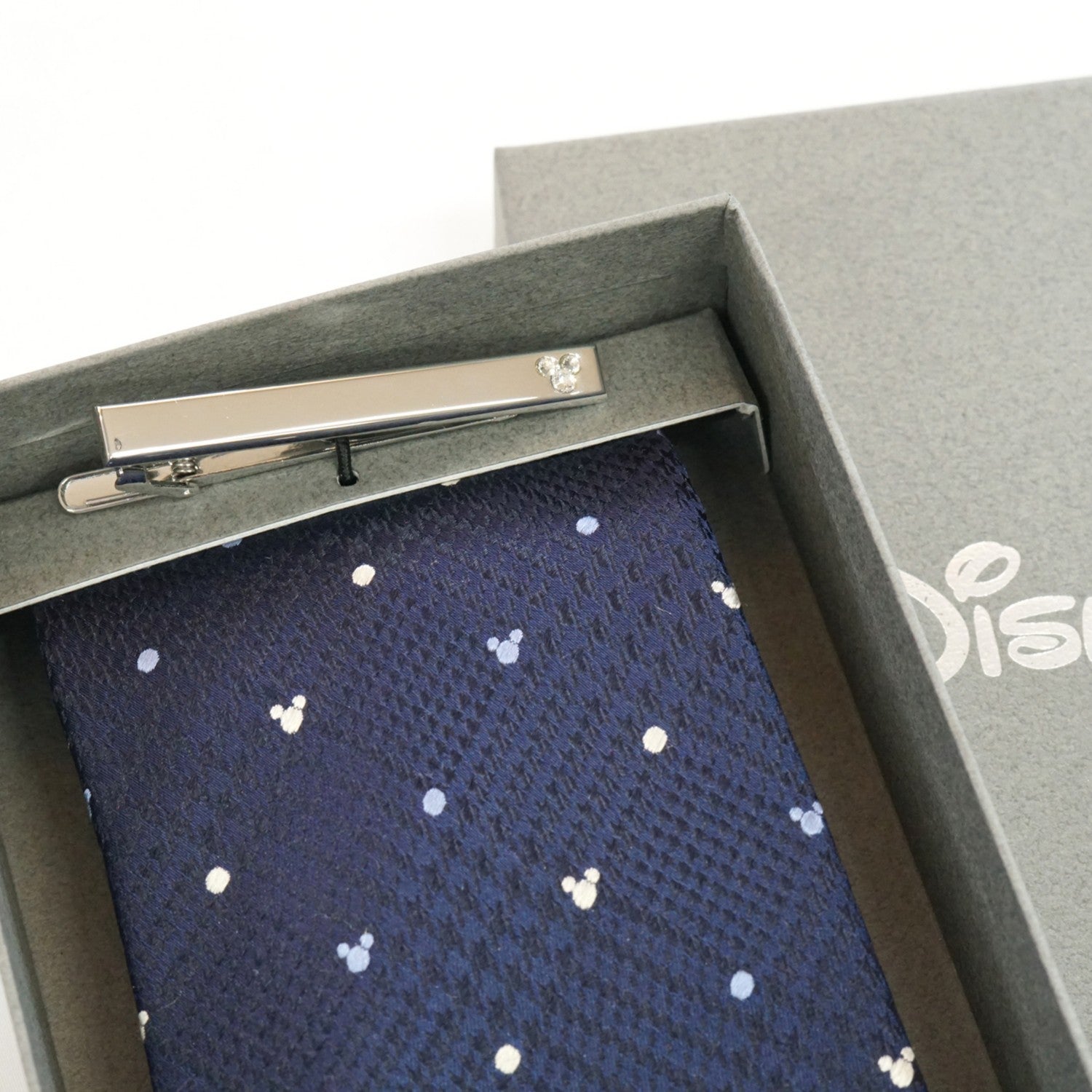Disney/Tie & Tie Bar (Glen check dot pattern x Mitsumaru/Preciosa) BOX included)