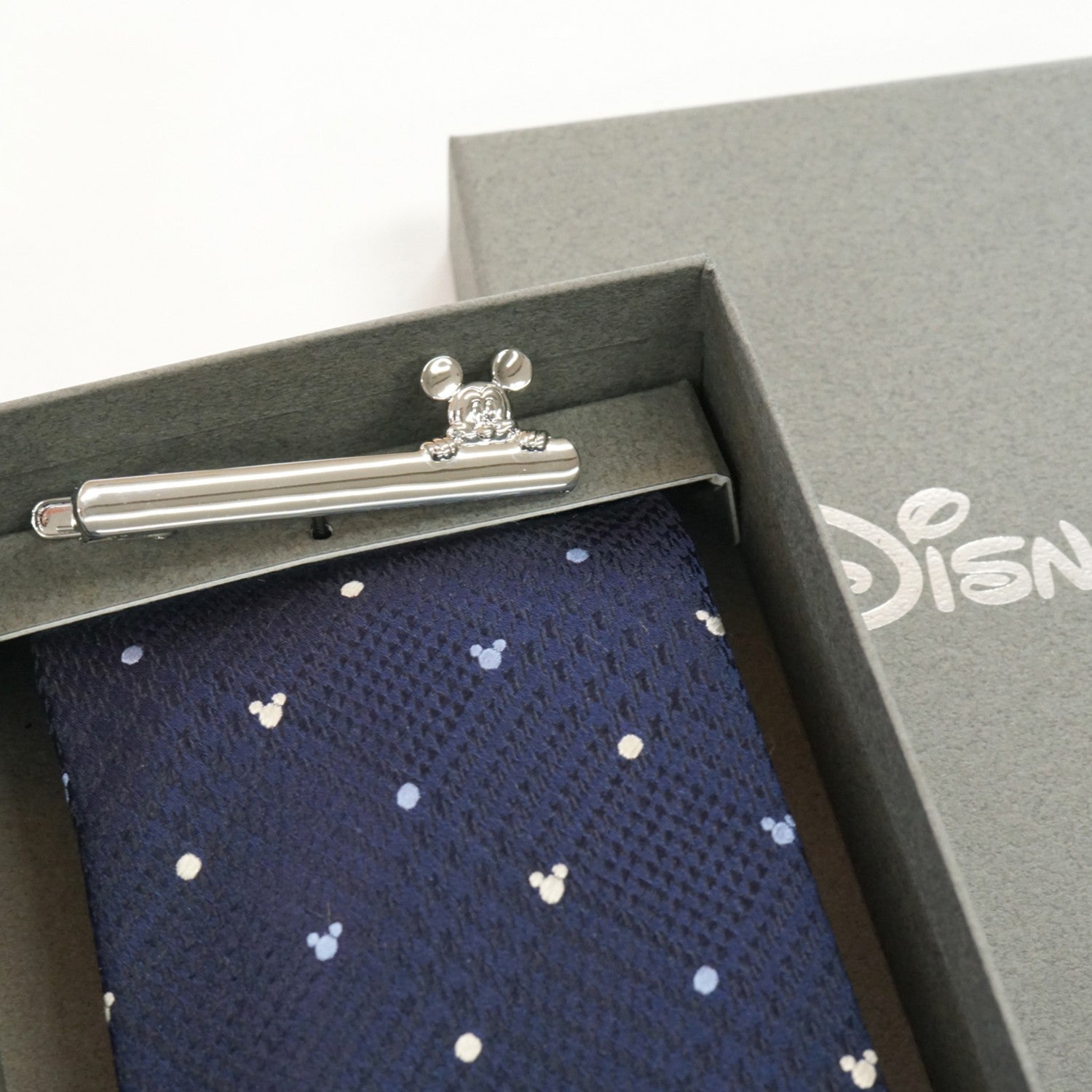 Disney/Tie & Tie Bar (Glen check dot pattern x Hyokkori/Mickey) BOX included)
