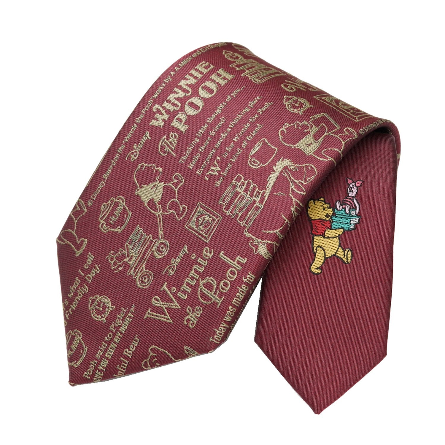 Winnie the Pooh calligraphy necktie