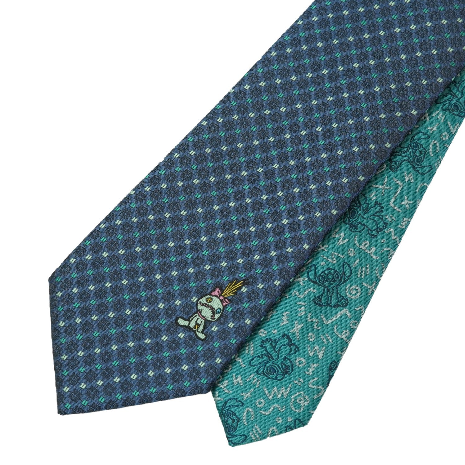 Disney/Necktie (Lilo & Stitch Scrump pattern tie, blue-green)