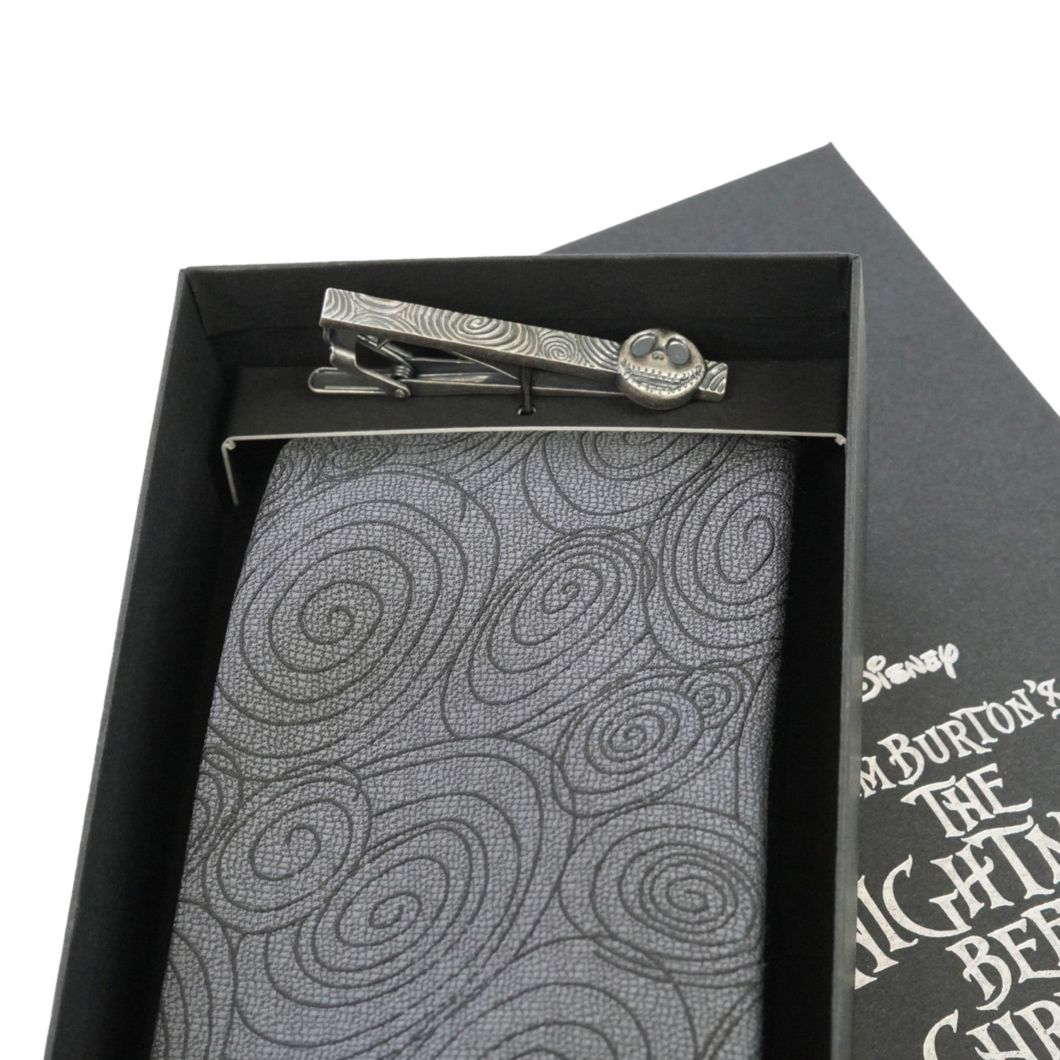DISNEY/Tie & Tie Bar BOX Set (Nightmare Before Christmas Plain All Over Pattern) DND50028 & Wa-10