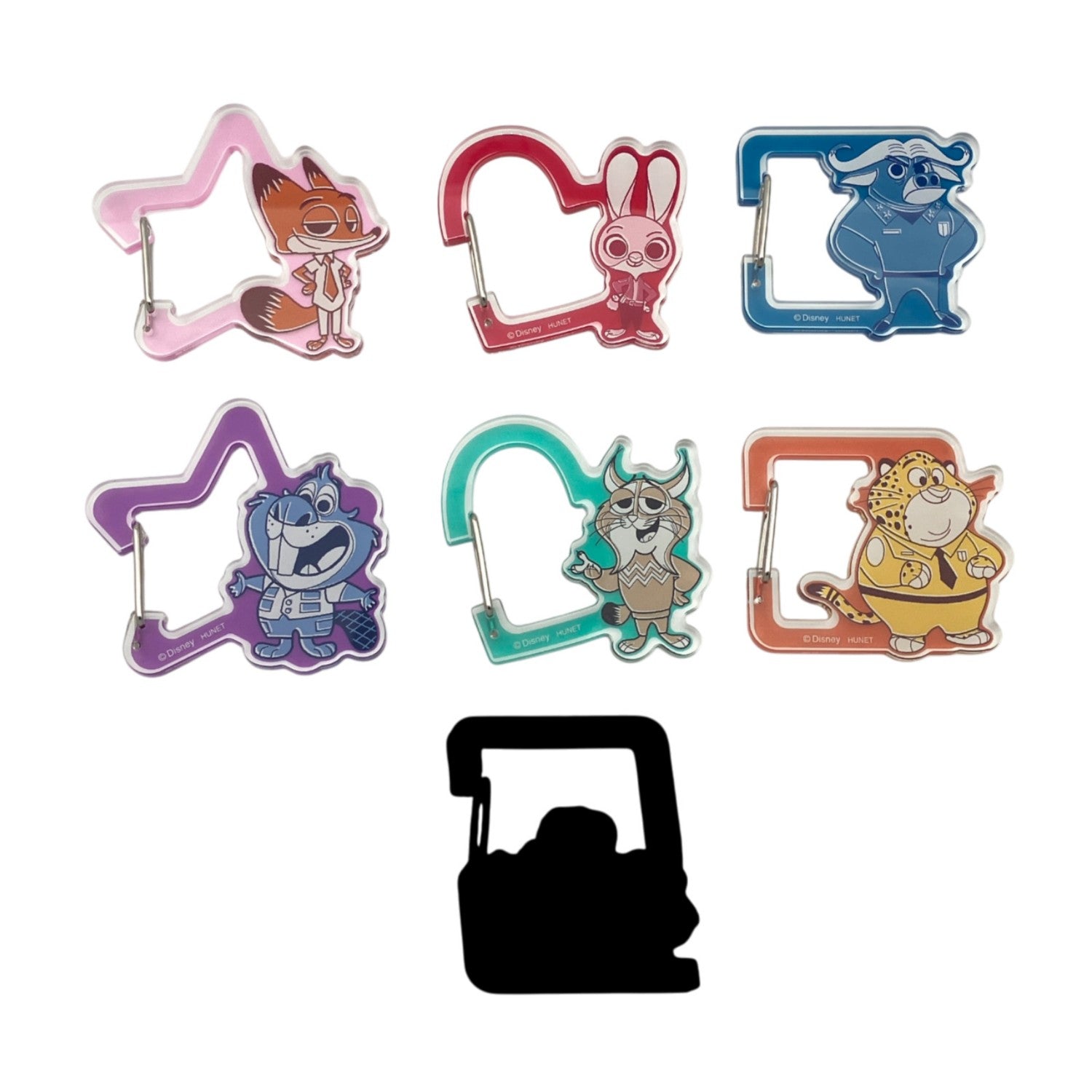 Acrylic carabiner collection (7 types in total) Zootopia 2 (single item)