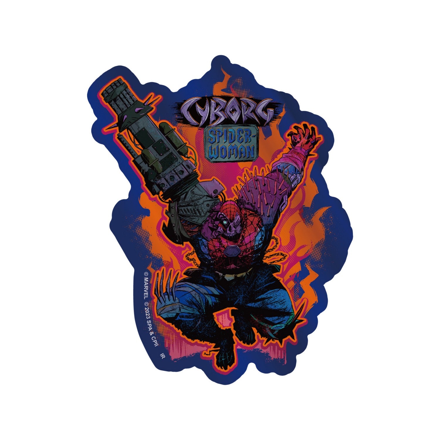 Spider-Man Across the Spider-Verse Metallic Sticker (CYBORG SPIDER-WOMAN)