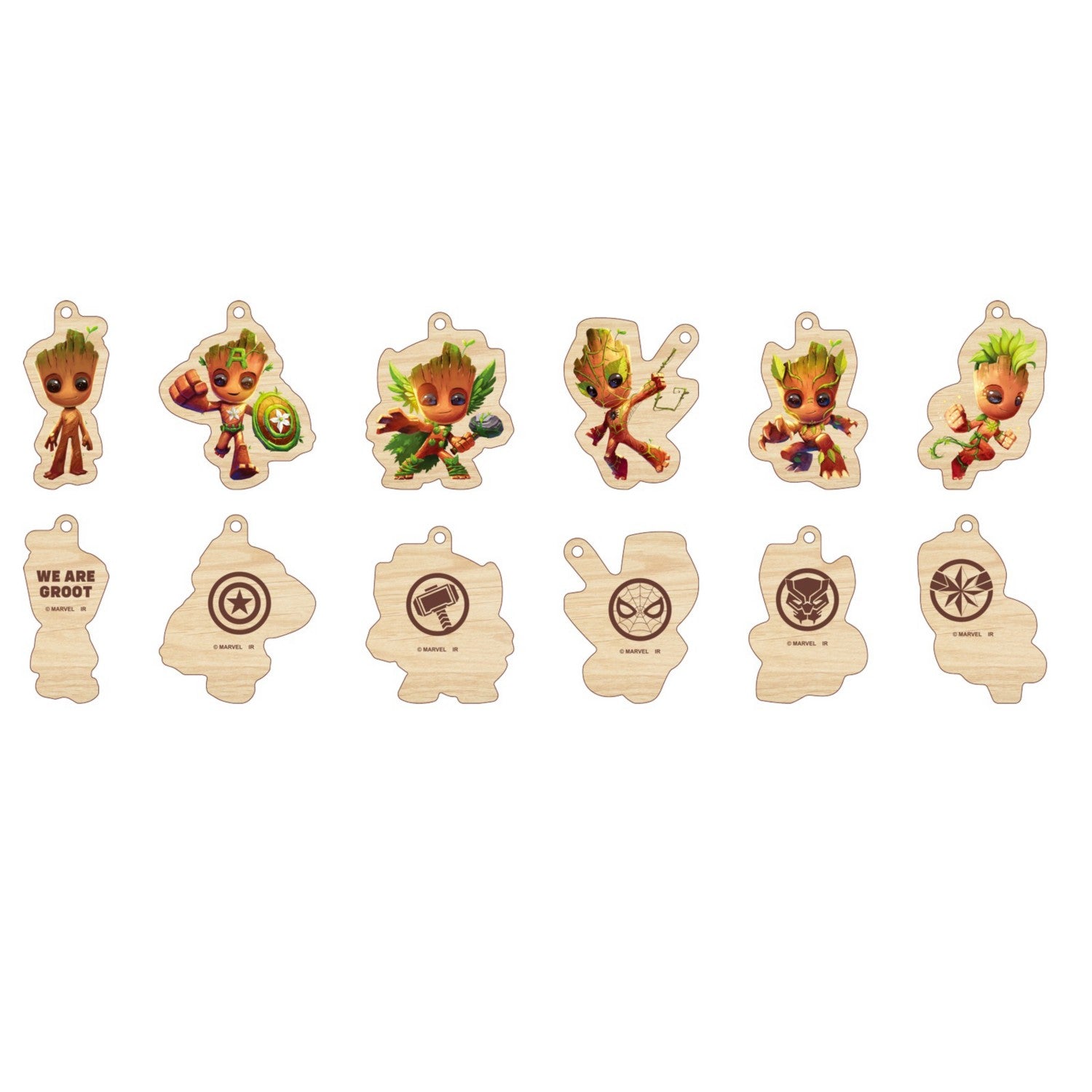 WE ARE GROOT Blind Wood Keychain (BOX)