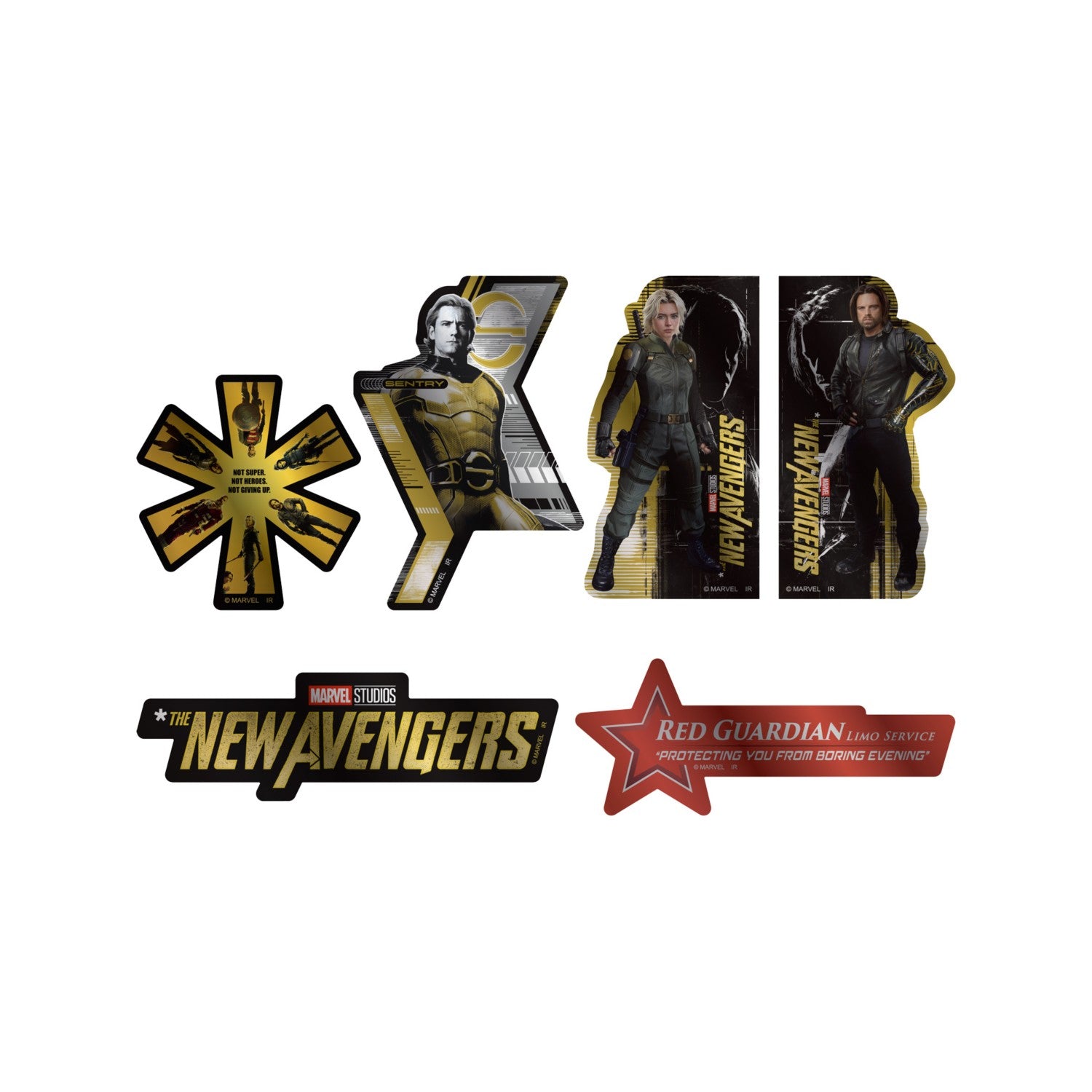 "Thunderbolts*" Metallic Sticker Set