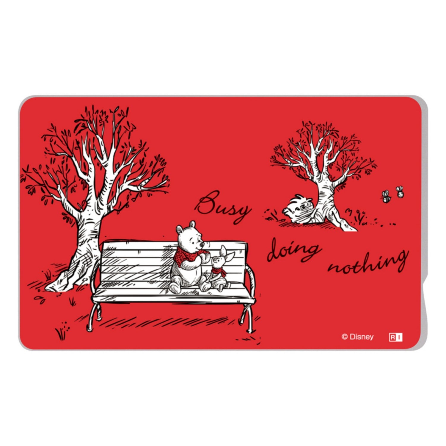“Disney movie ``Pooh and I Grown Up'' / IC Card Sticker / ``Pooh and Me Grown Up / Bench''