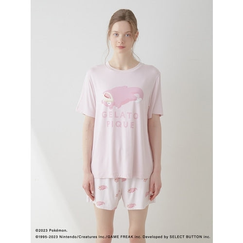 [gelato pique] Cool touch print T-shirt & shorts set pink