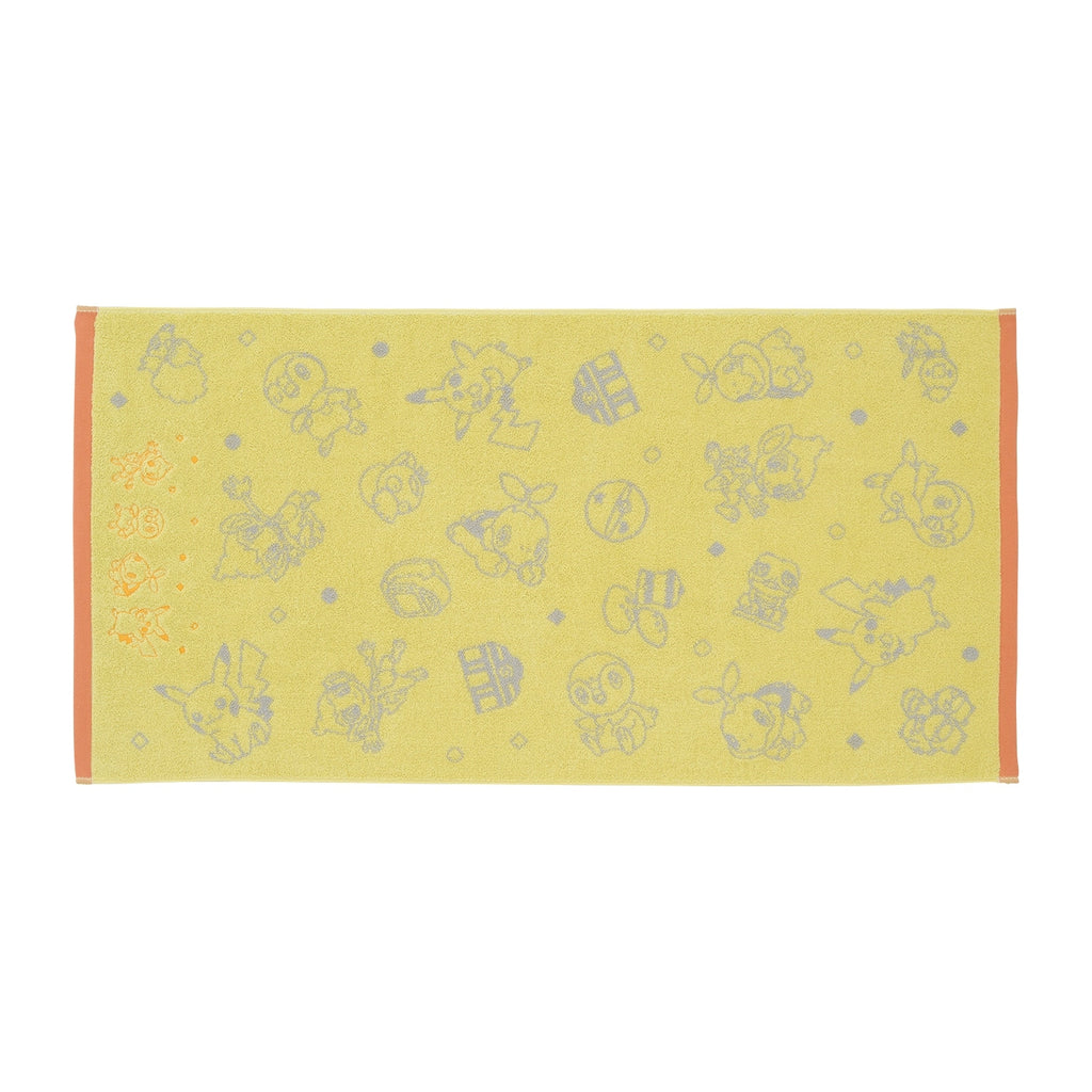 Pokemon mini bath towel with colorful design from Japan
