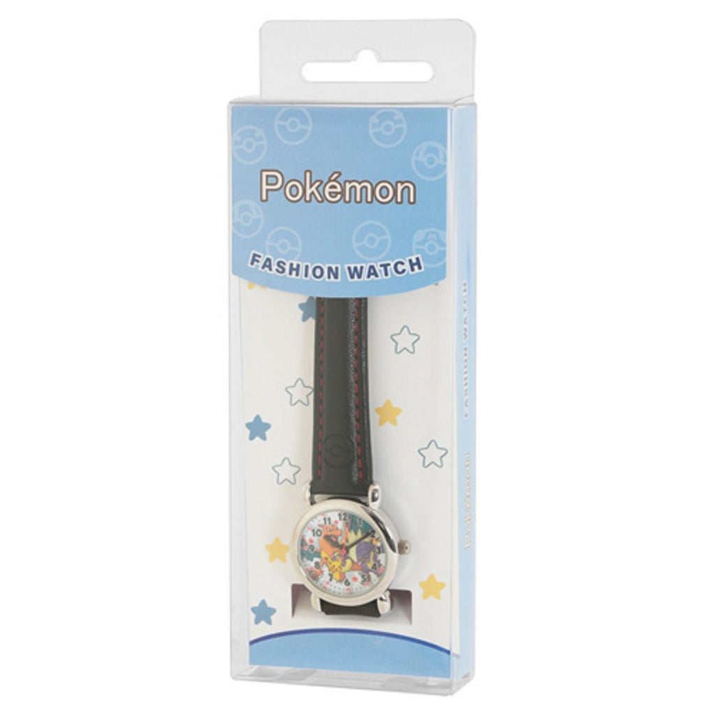 Close-up of Pokemon Junior Watch Black with detailed visuals, sourced from Japan