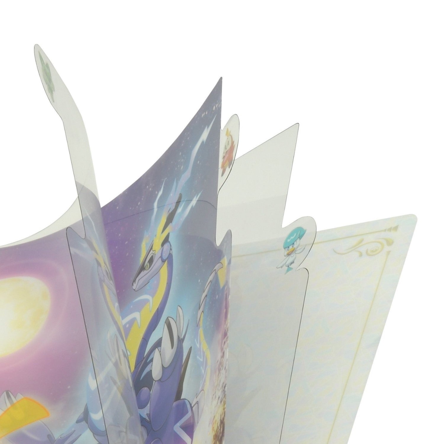 A4 3 pocket clear file violet