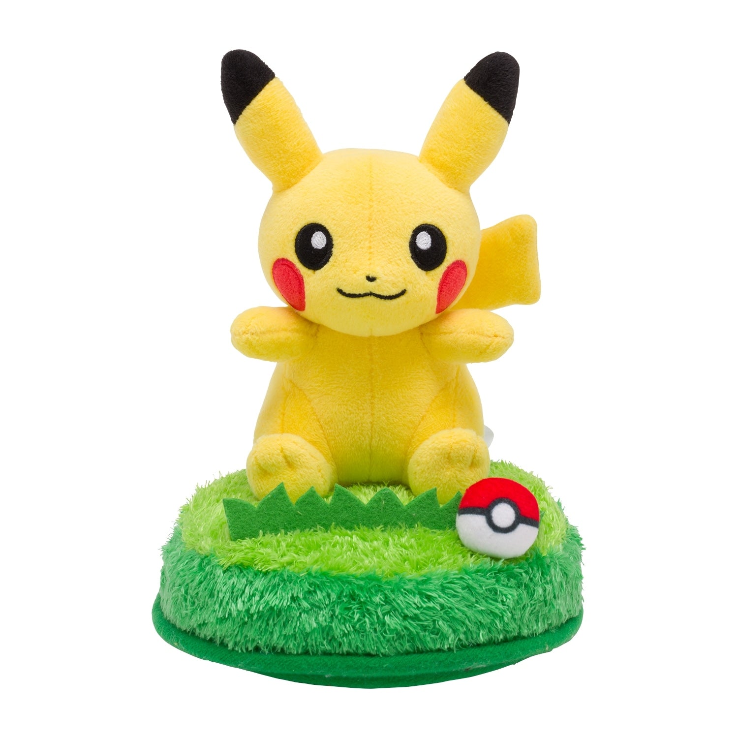 Official Pokemon Pikachu plush stand with high-quality materials from Japan